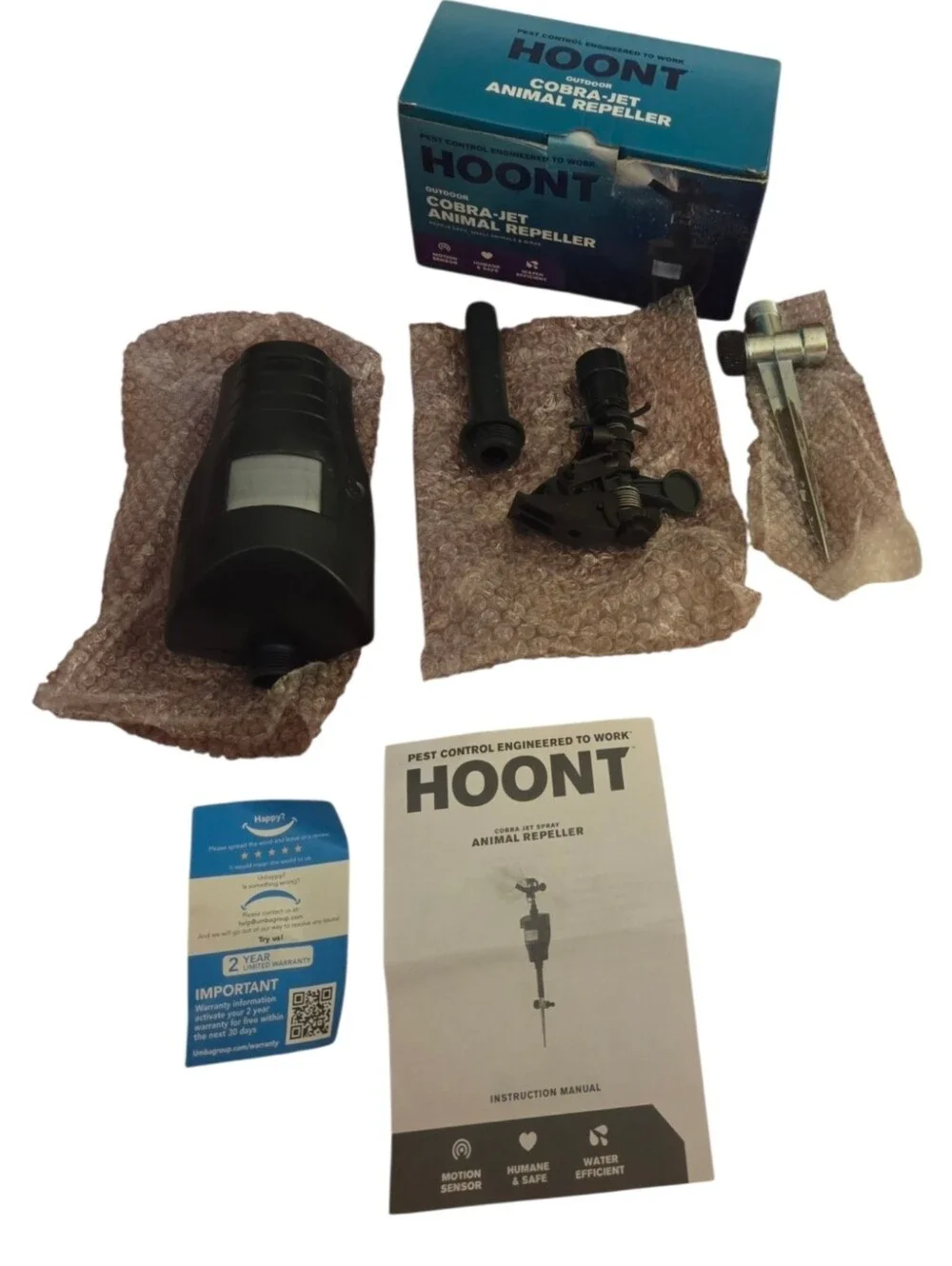 Cobra-Jet Animal Repeller - Black Ultrasonic Pest Deterrent